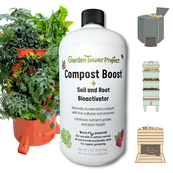 Compost Boost™ & Soil + Root Bioactivator by Garden Tower Project®